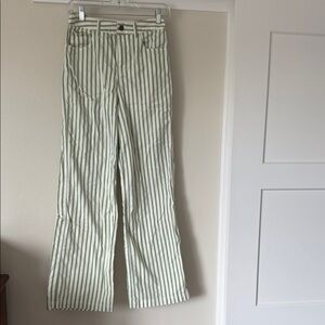 O'Neill Mint and White Striped Straight Leg Pants
